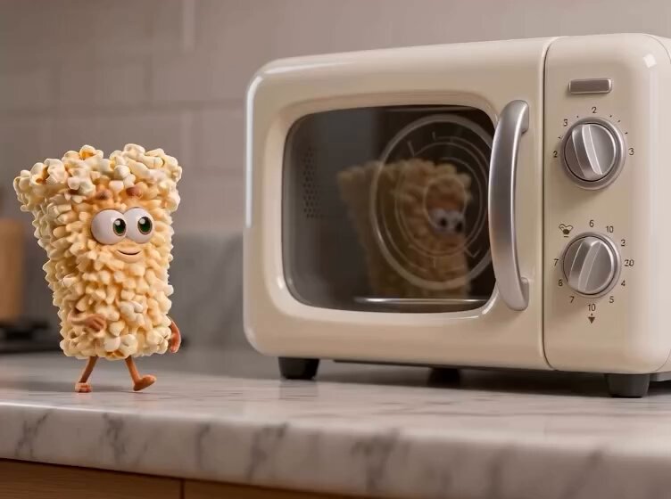 Popcorn Kernel Microwave Animation