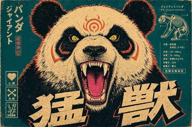 Bold Graphic Illustration Poster Design, Japanese