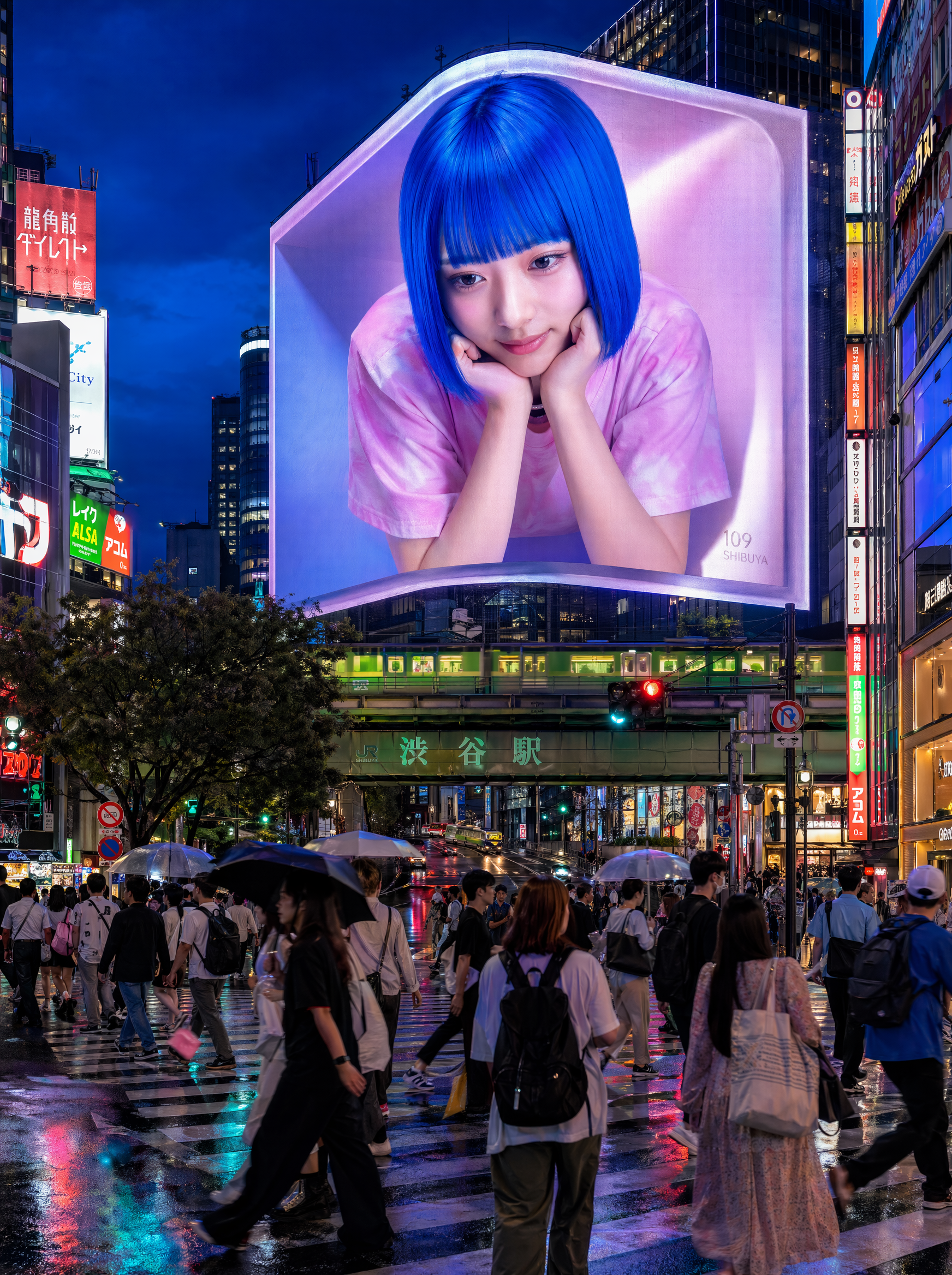 Cinematic urban photograph, contemporary Tokyo street photography aesthetic,...