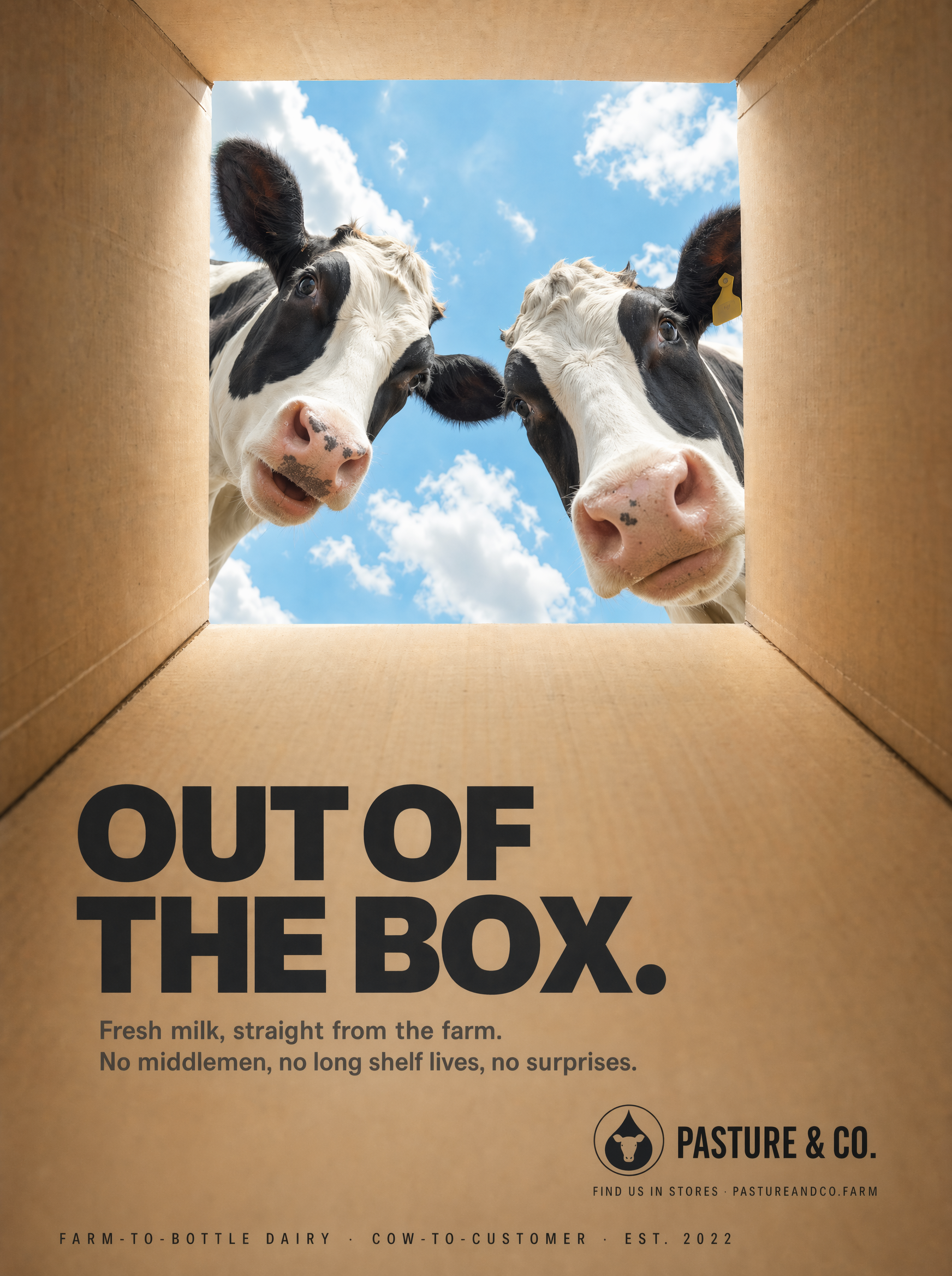 Vertical advertising poster with a surreal playful concept, photorealistic...